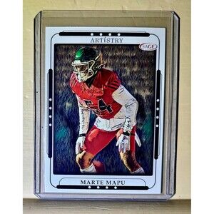 Marte Mapu 2023 SAGE NFL Artistry Football #92 Card